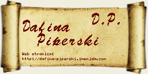 Dafina Piperski vizit kartica